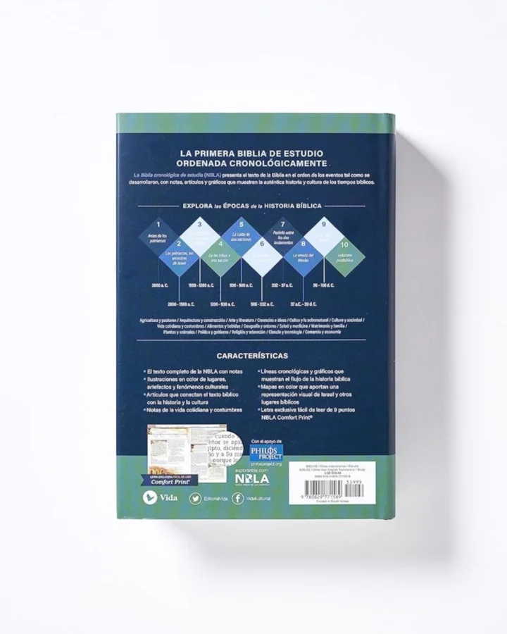 Biblia Cronológica de Estudio, NBLA, Tapa Dura, Grande - Imagen 2