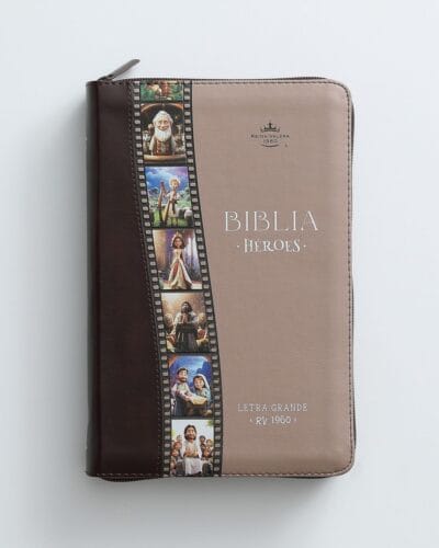 Biblia Heroes, Reina Valera 1960, Letra Grande, Imitación Piel, Manual con Cierre