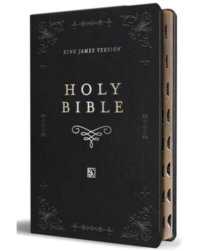 Biblia King James Version, Letra Gigante, Imitación Piel, con Índice