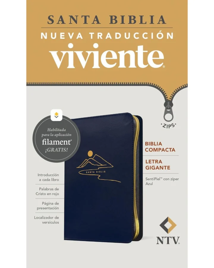 Biblia Nueva Traducción Viviente, Letra Gigante, Símil Piel, Manual con Cierre - Imagen 6
