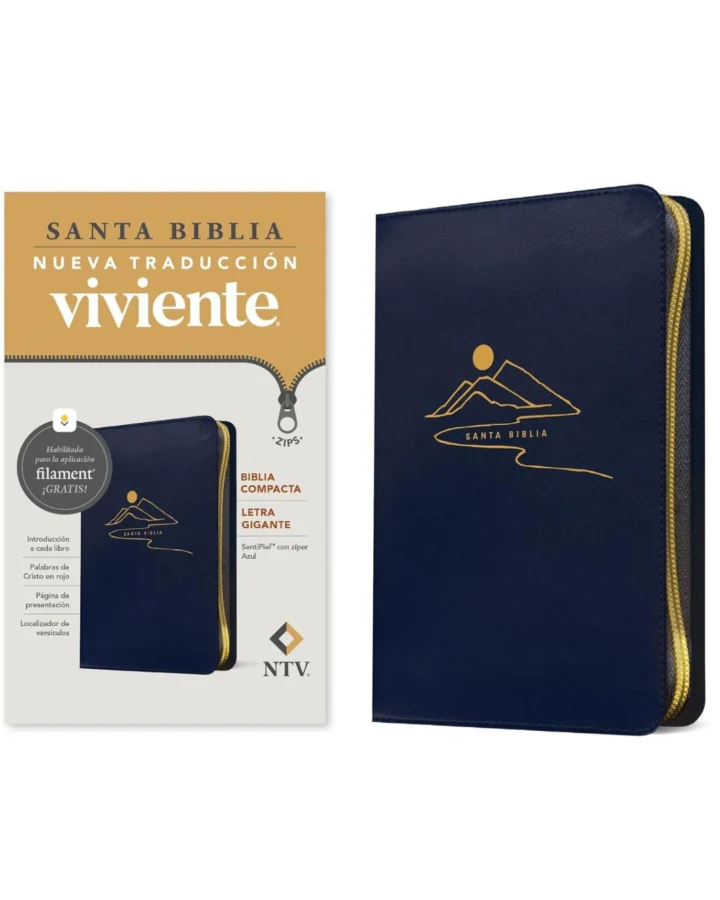 Biblia Nueva Traducción Viviente, Letra Gigante, Símil Piel, Manual con Cierre - Imagen 5