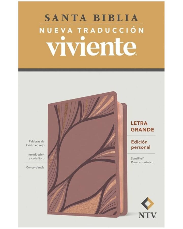 Biblia Nueva Traducción Viviente, Letra Grande, Símil Piel, Manual - Imagen 3