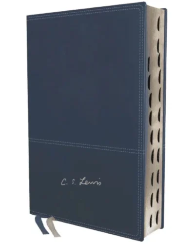 Biblia Reflexiones de C. S. Lewis, Reina Valera 1960, Imitación Piel, Grande, Azul Marino con Índice