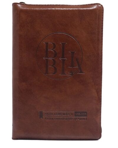 Biblia Reina Valera 1960, Letra Grande, Imitación Piel, Manual, con cierre