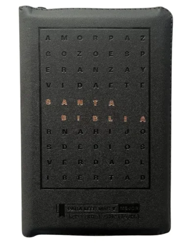 Biblia Reina Valera 1960, Letra Grande, Imitación Piel, Manual, con cierre