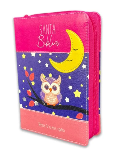 Biblia Reina Valera 1960, Imitación Piel, Pequeña, Fucsia con Cierre
