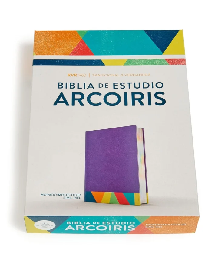 Biblia de Estudio Arco Iris, Reina Valera 1960, Símil Piel, Grande - Imagen 3
