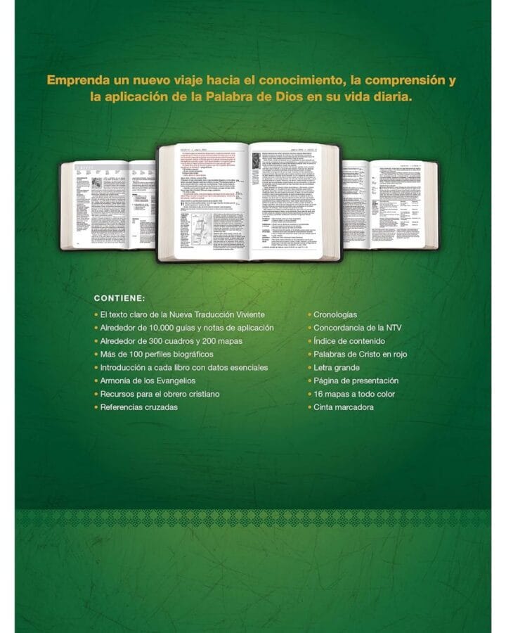 Biblia de Estudio Diario Vivir NTV, Letra Grande, Sentipiel - Imagen 2