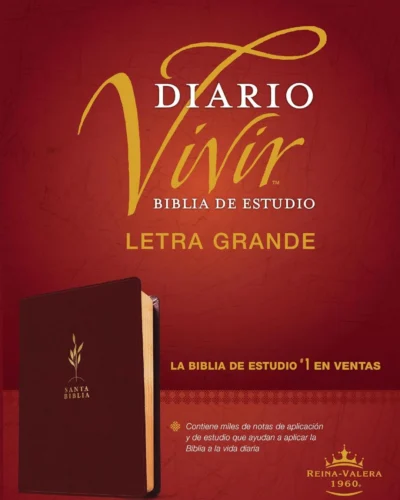 Biblia de Estudio Diario Vivir, Reina Valera 1960, Letra Grande, Sentipiel, Grande