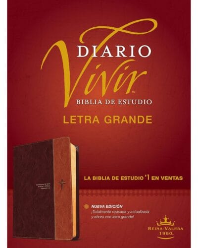 Biblia de Estudio Diario Vivir, Reina Valera 1960, Letra Grande, Sentipiel