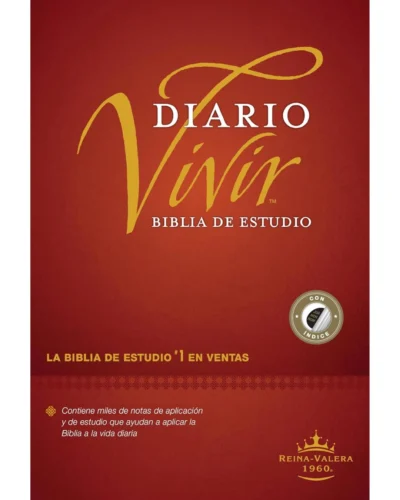 Biblia de Estudio Diario Vivir, Reina Valera 1960, Letra Grande, Tapa Dura, Grande con Índice