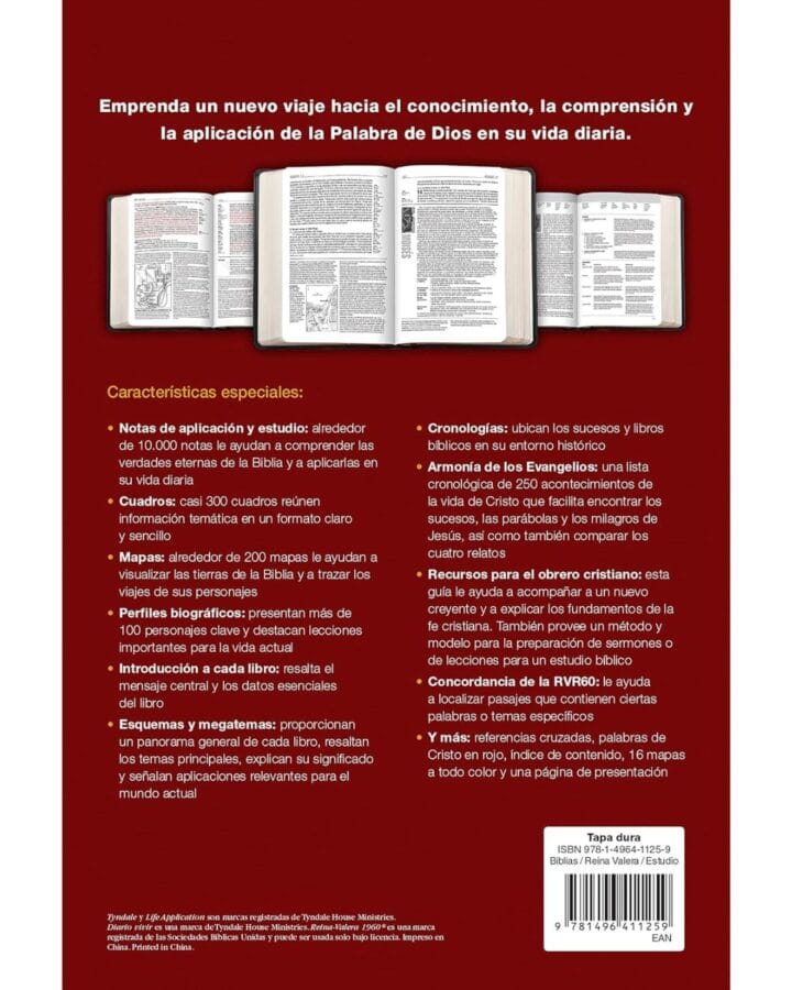 Biblia de Estudio Diario Vivir, Reina Valera 1960, Tapa Dura - Imagen 4