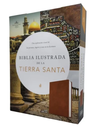 Biblia de Estudio Ilustrada de la Tierra Santa, Reina Valera 1960, Símil Piel