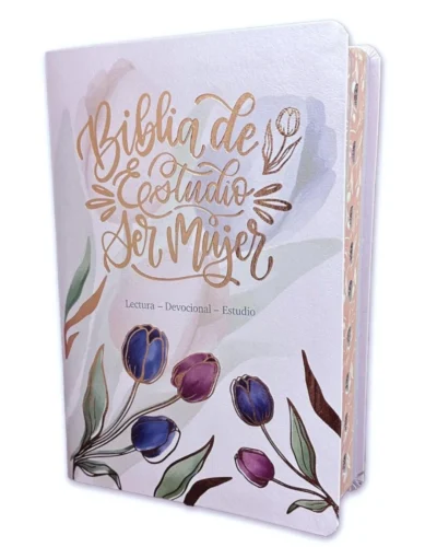 Biblia de Estudio Ser Mujer Reina Valera 1960, Letra Grande, Símil Piel, con Índice
