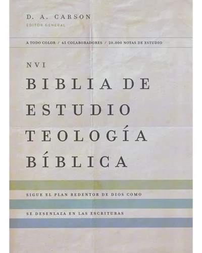 Biblia de Estudio Teología Bíblica, NVI, Símil Piel, Grande