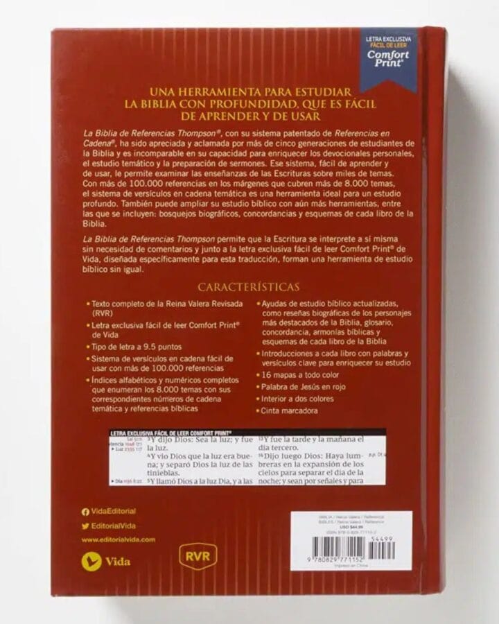 Biblia de Referencia Thompson Actualizada y Ampliada, Reina Valera 1960, Tapa Dura - Imagen 3