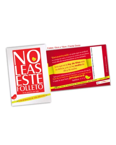 Tratados evangelísticos - No leas este folleto