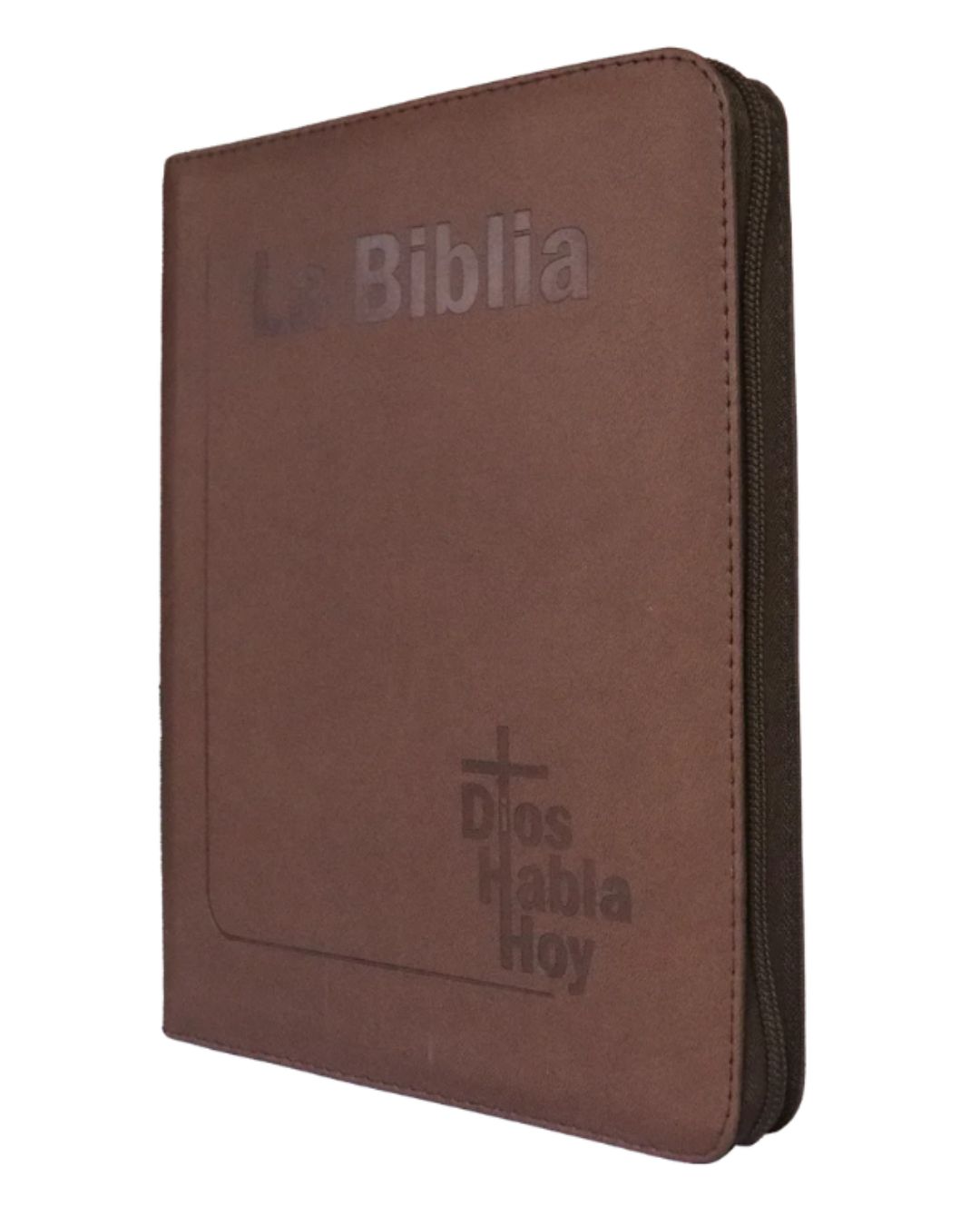 Biblia Dios Habla Hoy, Letra Gigante, Símil Piel, Café con Cierre