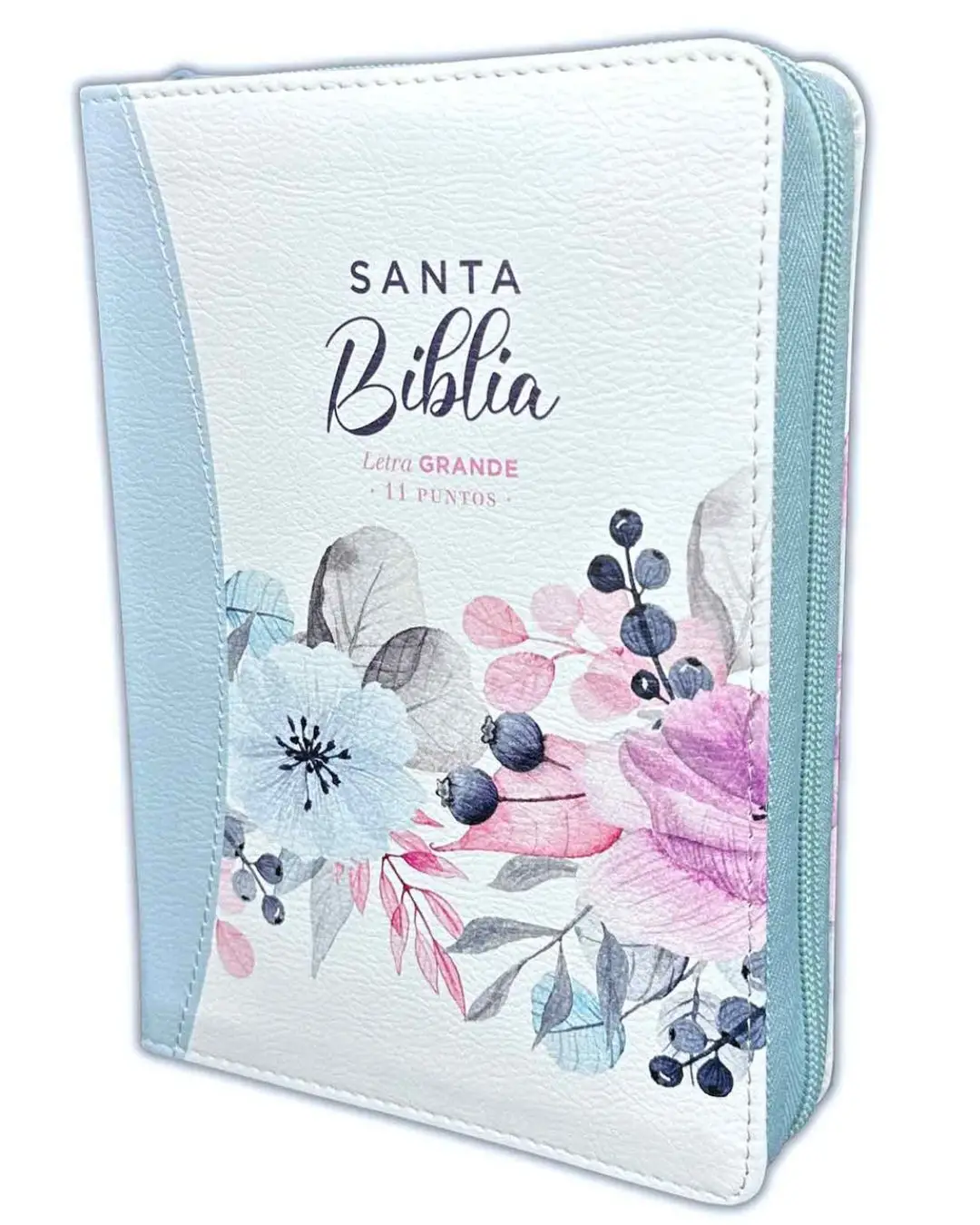 Biblia Pequeña Reina Valera 1960 | Letra Grande Azul Claro