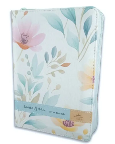 Biblia Pequeña Reina Valera 1960 | Letra Grande Blanco Azul