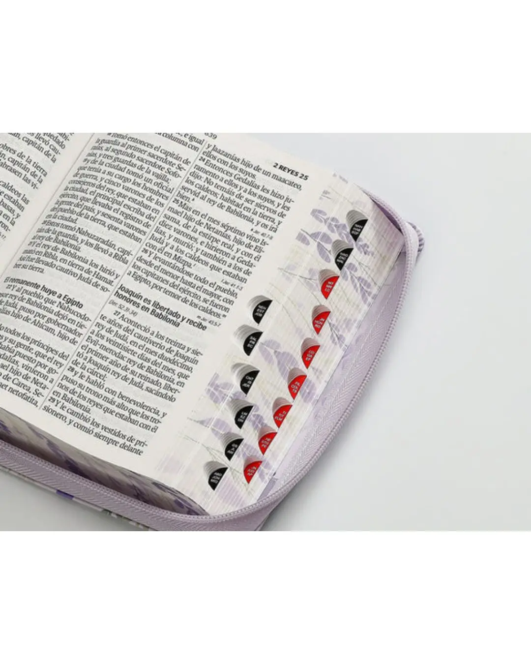 Biblia Pequeña Reina Valera 1960 | Letra Grande Flores Lila - Imagen 3