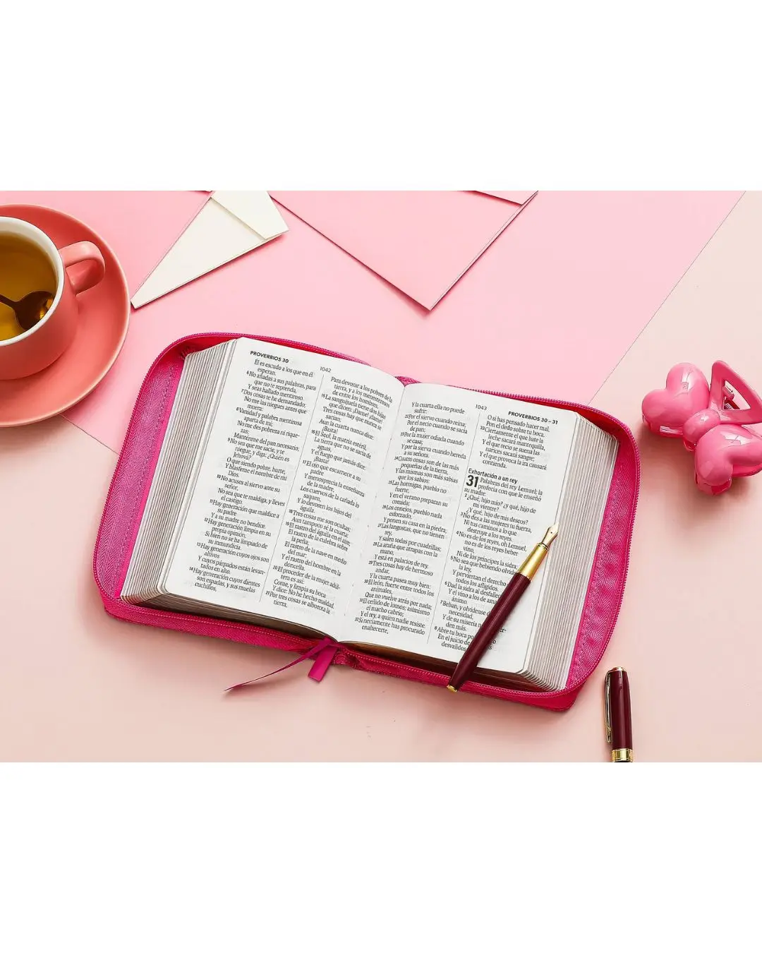 Biblia Pequeña Reina Valera 1960 | Letra Grande Fucsia - Imagen 2