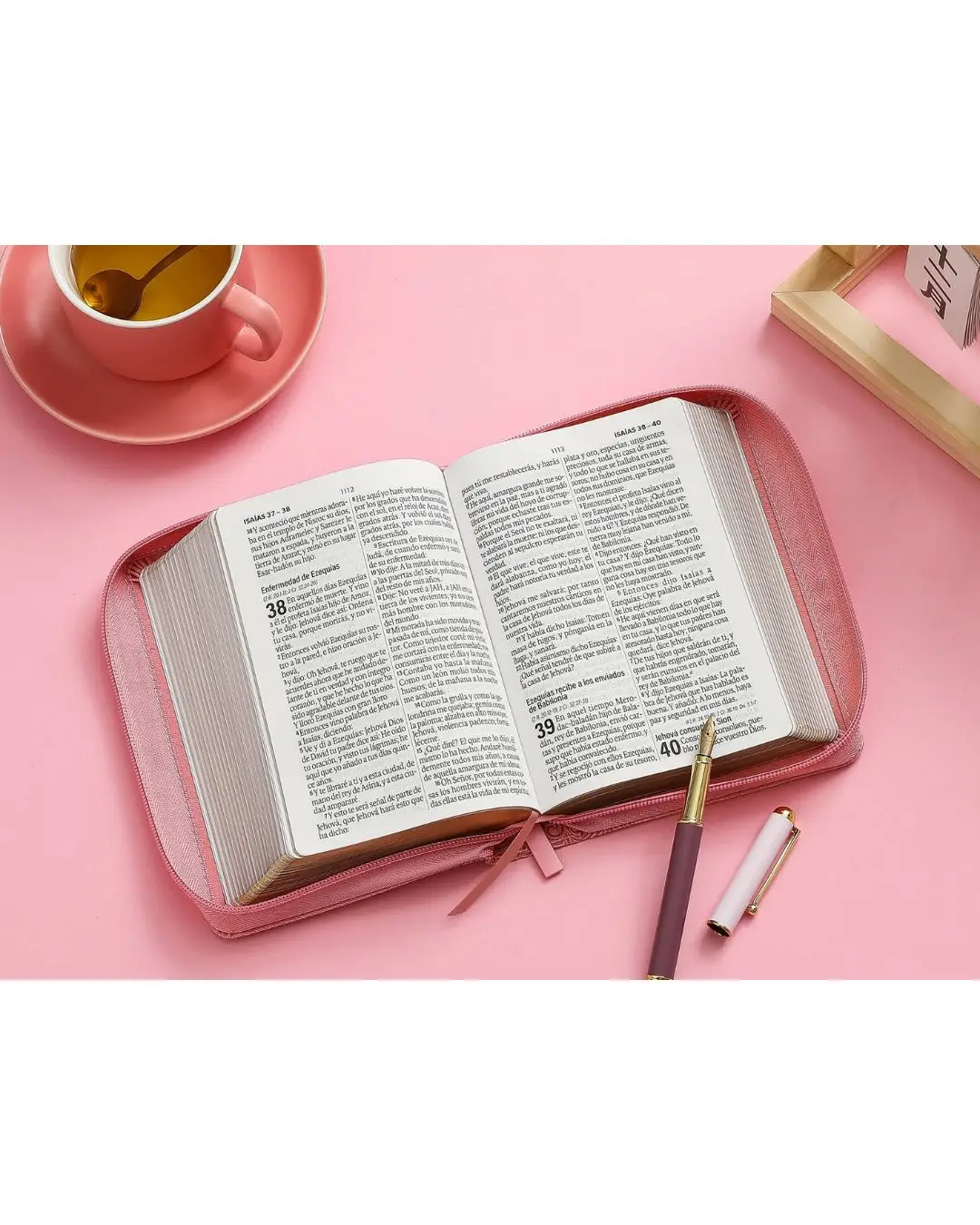 Biblia Pequeña Reina Valera 1960 | Letra Grande Rosada - Imagen 3