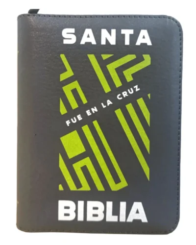 Biblia Reina Valera 1960, Imitación piel, Bolsillo, Gris con Cierre