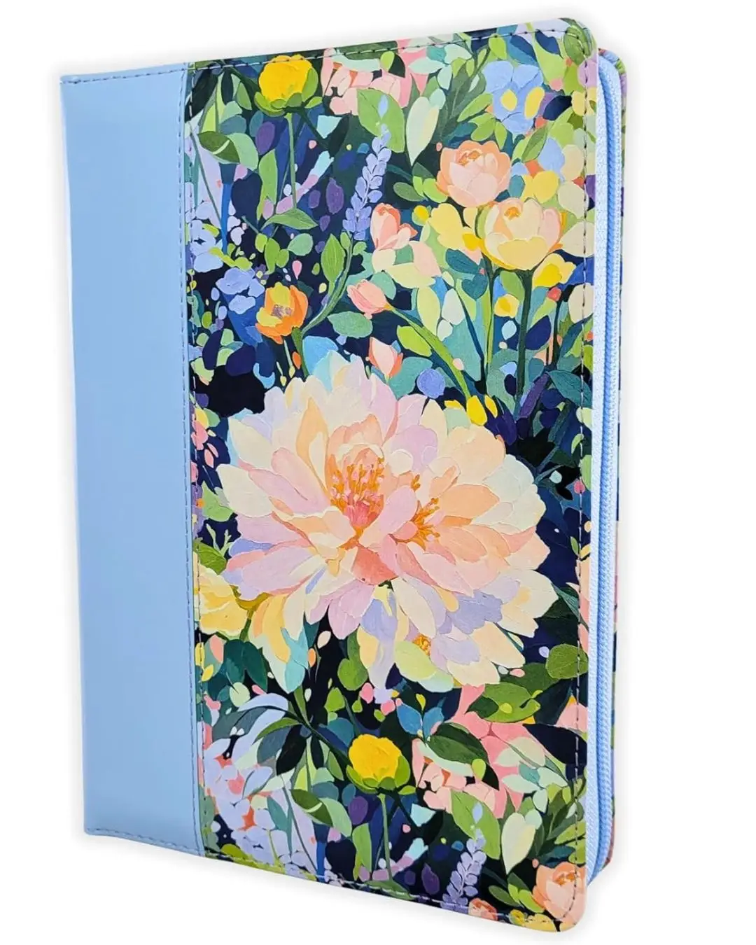 Biblia Reina Valera 1960 - Letra Gigante Celeste flores