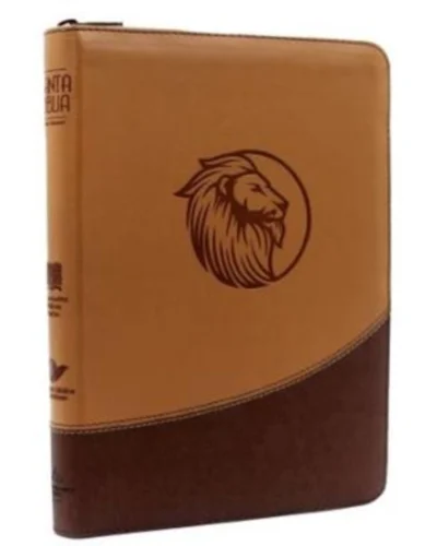 Biblia Reina Valera 1960, Letra Grande, Imitación Piel, Grande, Cafe con Cierre