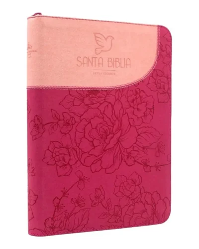 Biblia Reina Valera 1960, Letra Grande, Imitación Piel, Grande, Fucsia con Cierre e Índice