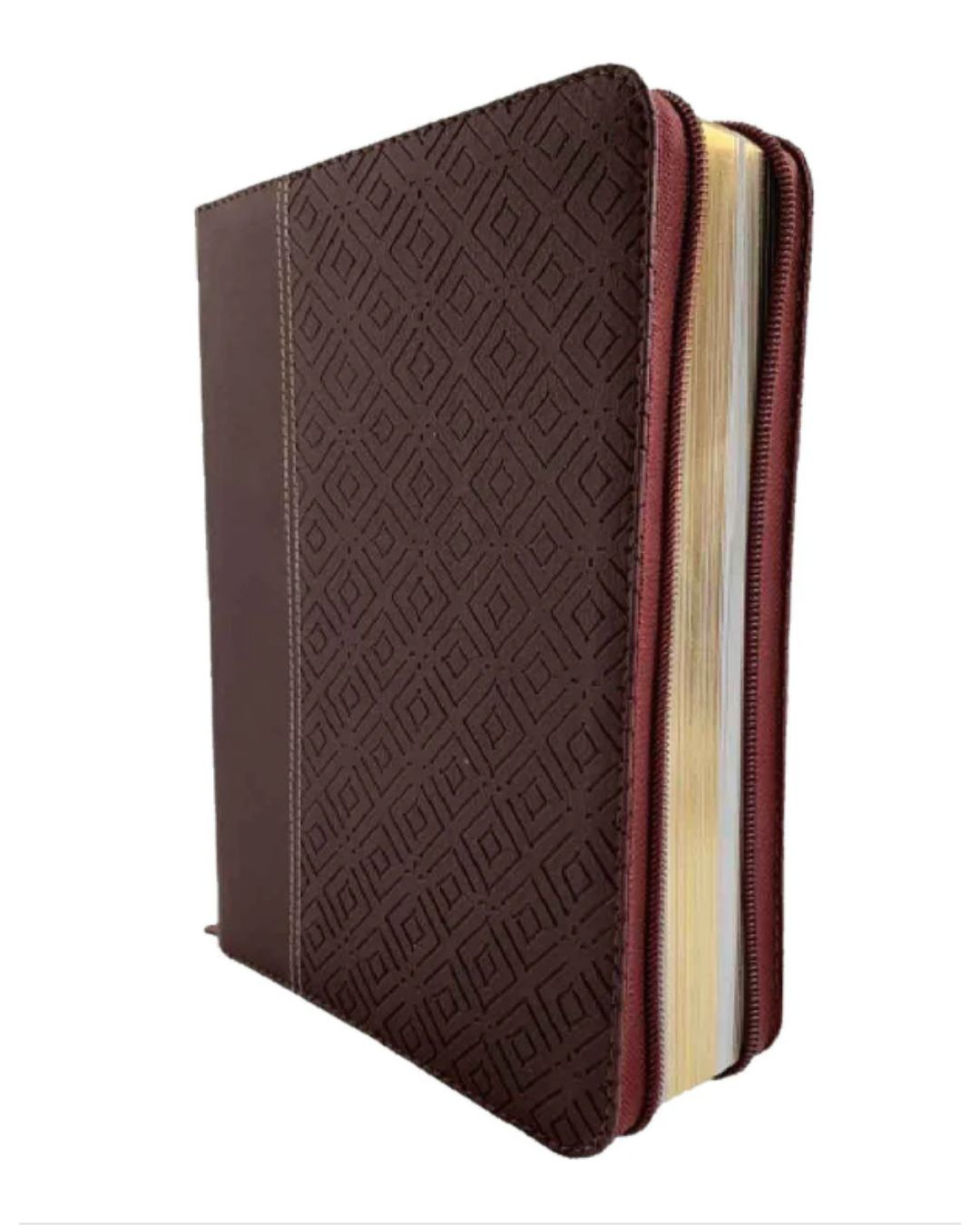 Biblia Reina Valera 1960, Letra Grande, Imitación Piel, Grande, Vinotinto con Cierre - Imagen 2