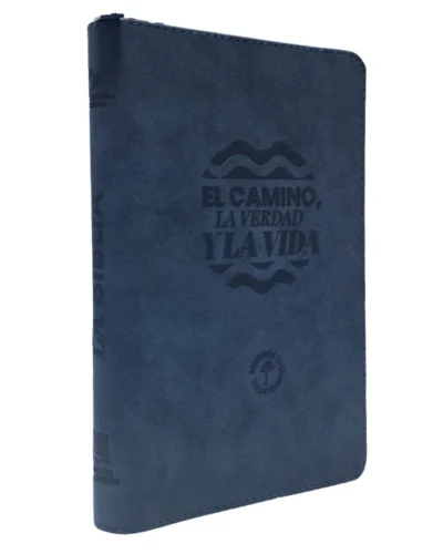 Biblia el Camino, la Verdad y la Vida, TLA, Símil Piel, Manual, Azul con Cierre