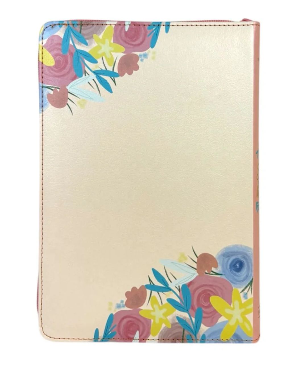 Biblia Reina Valera 1960 - Letra Grande Beige Flores - Imagen 3