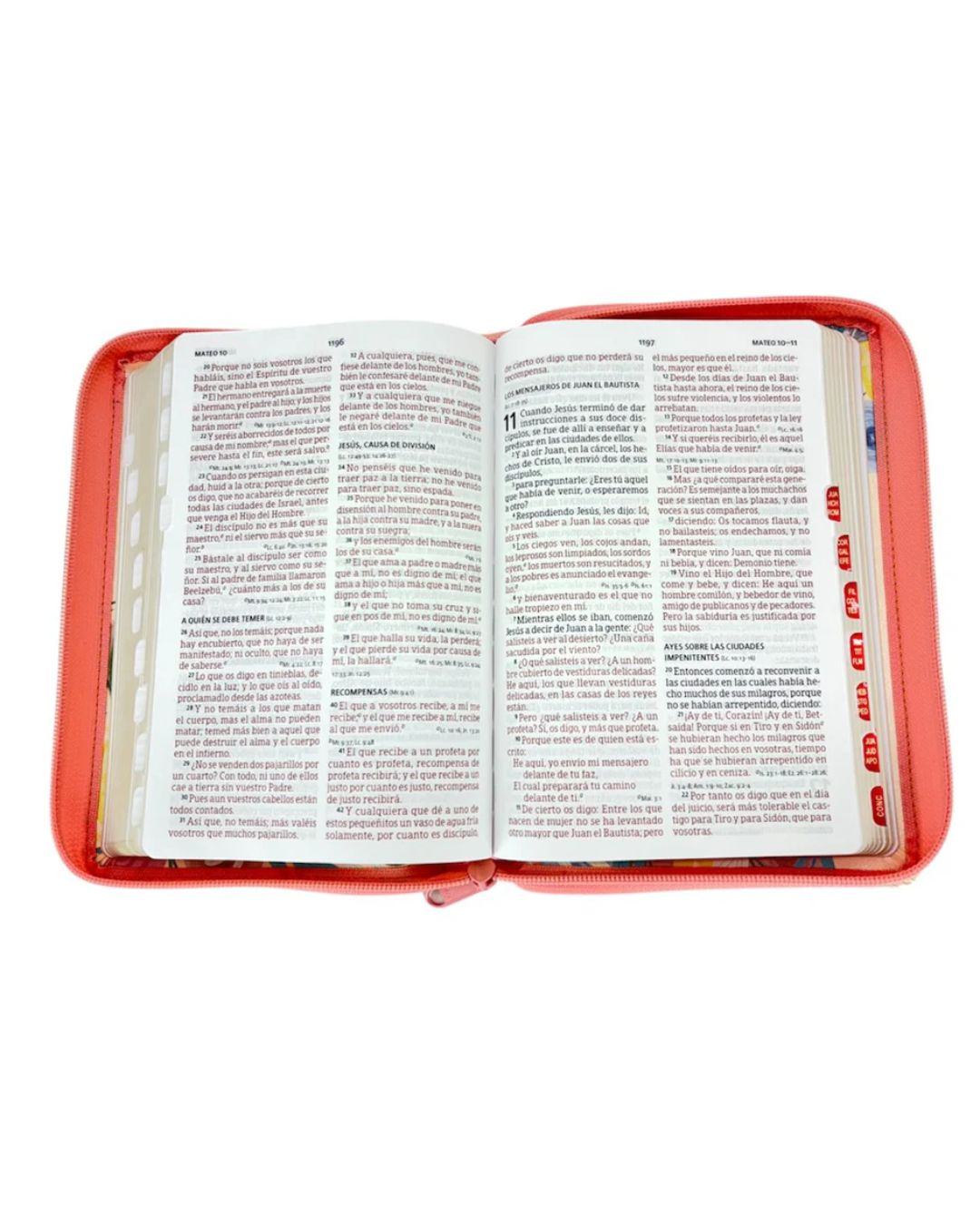 Biblia Reina Valera 1960 - Letra Grande Beige Flores - Imagen 4