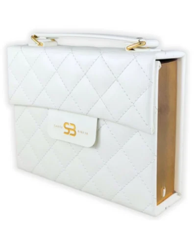 Biblia Reina Valera 1960 de lujo | Blanca estilo Bolso