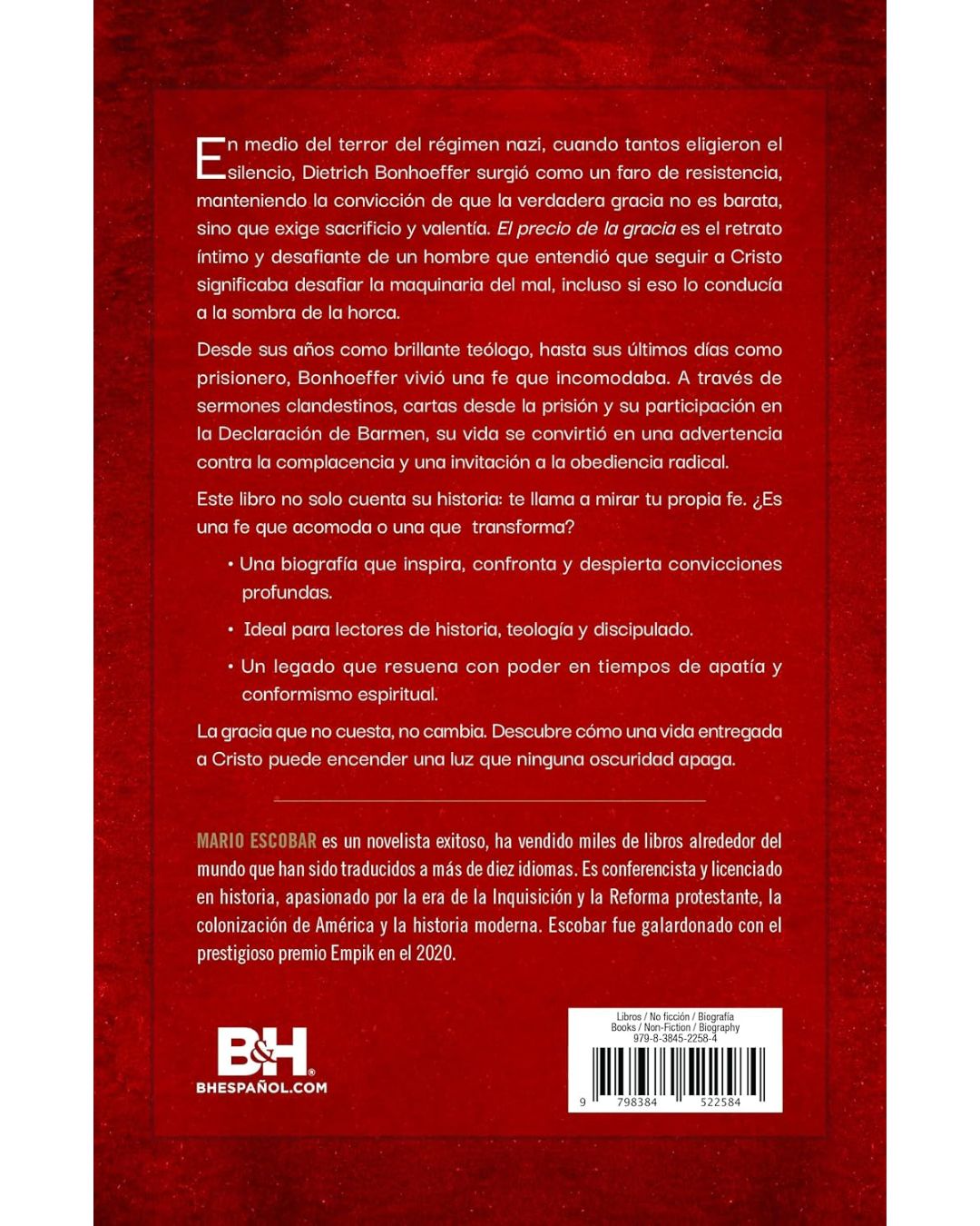 El precio de la gracia: Historia De Dietrich Bonhoeffer - Mario Escobar - Imagen 2