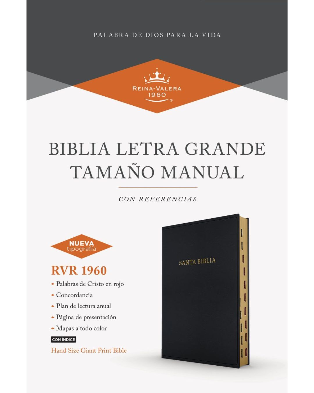Biblia Reina Valera 1960 - Mediana Letra Grande Negra - Imagen 2